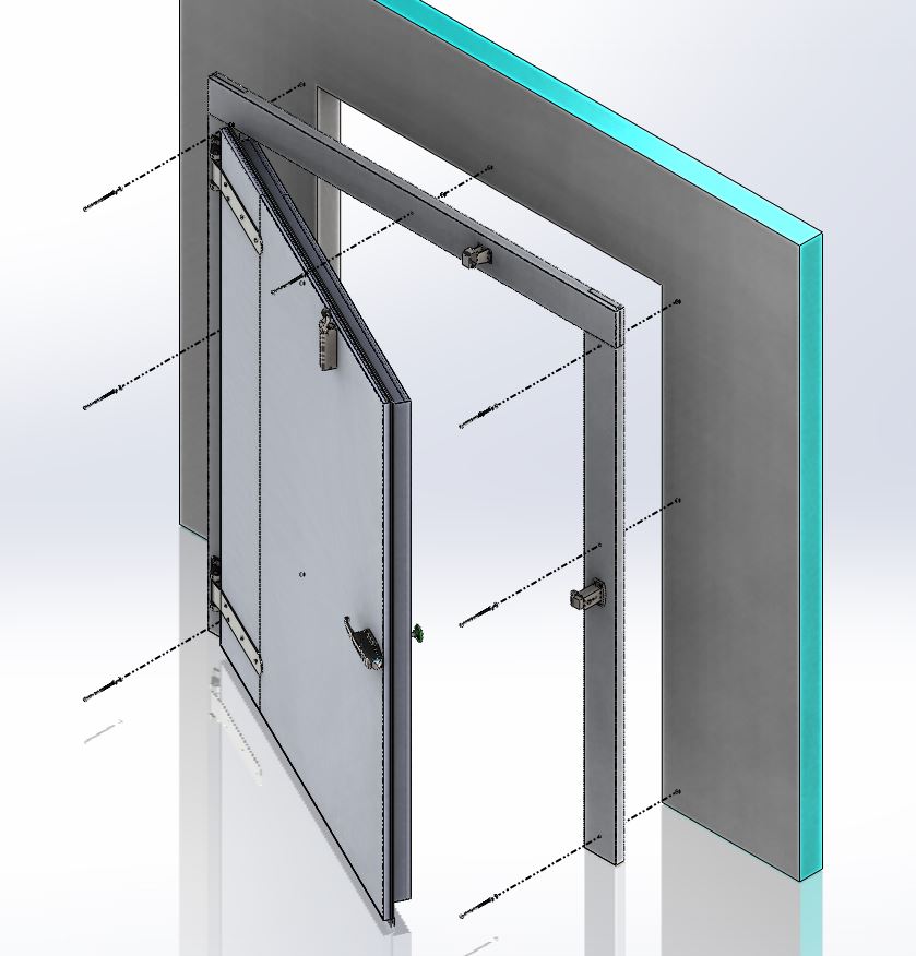 Custom walk-in cooler replacement door